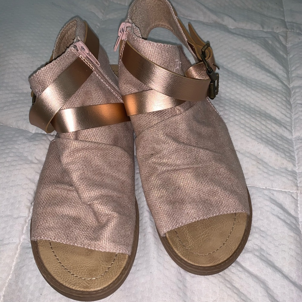 Rose gold sandals